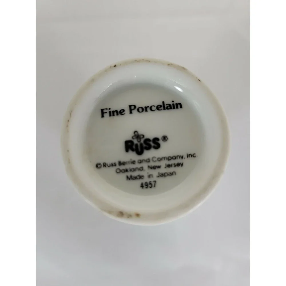 Porcelain Bud Vase Pink Floral With‎ Love Mother Poem. Russ Berrie #4957 Gift